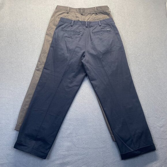 Izod , Bundle Of Two Dress Pants Mens Size 36X30,Pleated,Classic Fit,Cotton - Picture 11 of 12